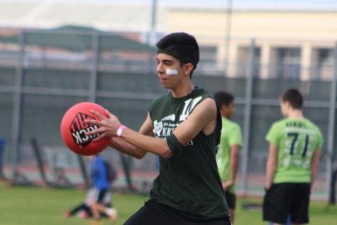 Junior Sebastian Aguirre during the 2018 HOPE Kickball Tournament.