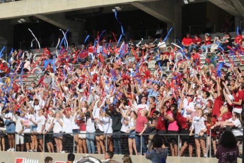 The student section from the Woods v Ranch game